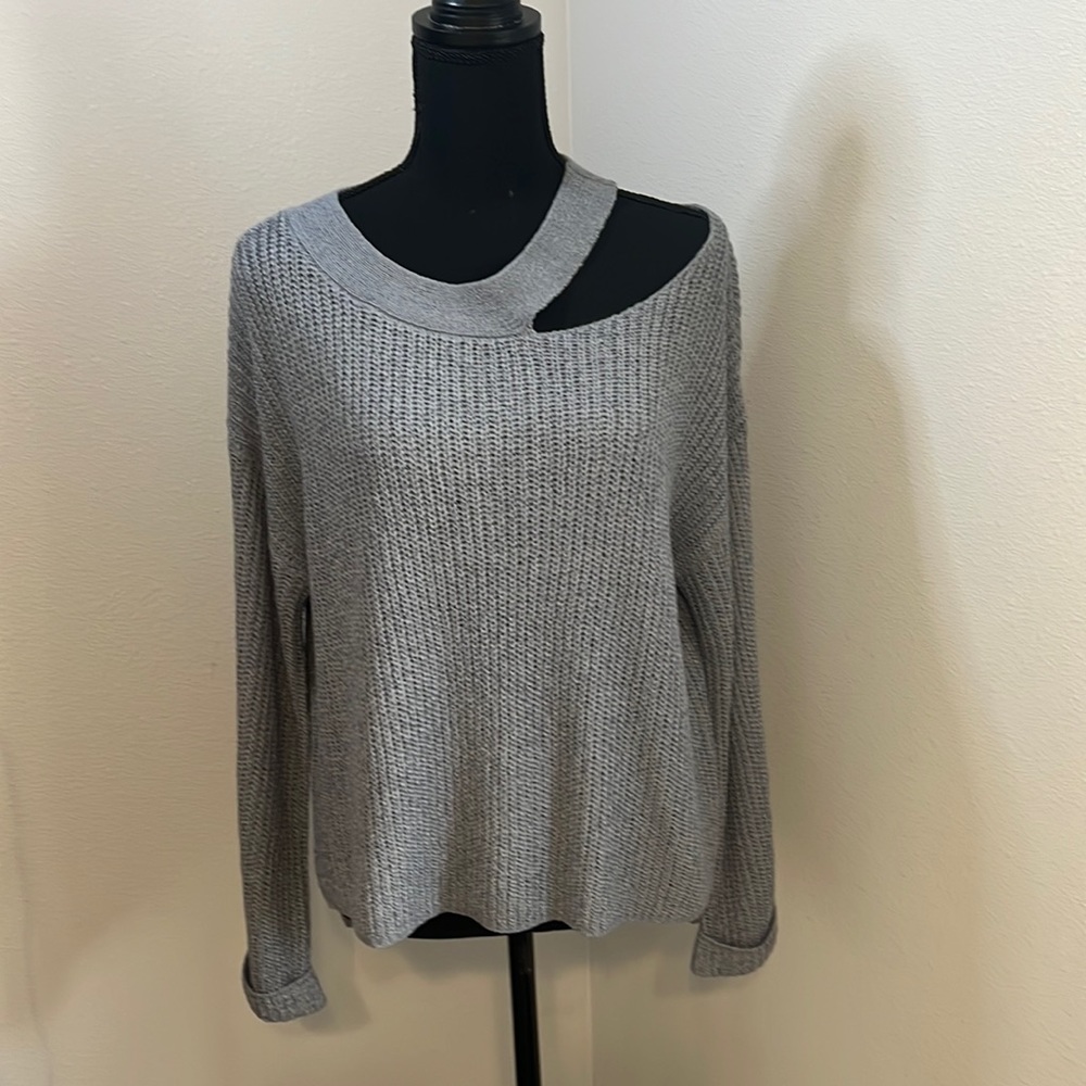 Elan Gray Off-the-Shoulder Sweater